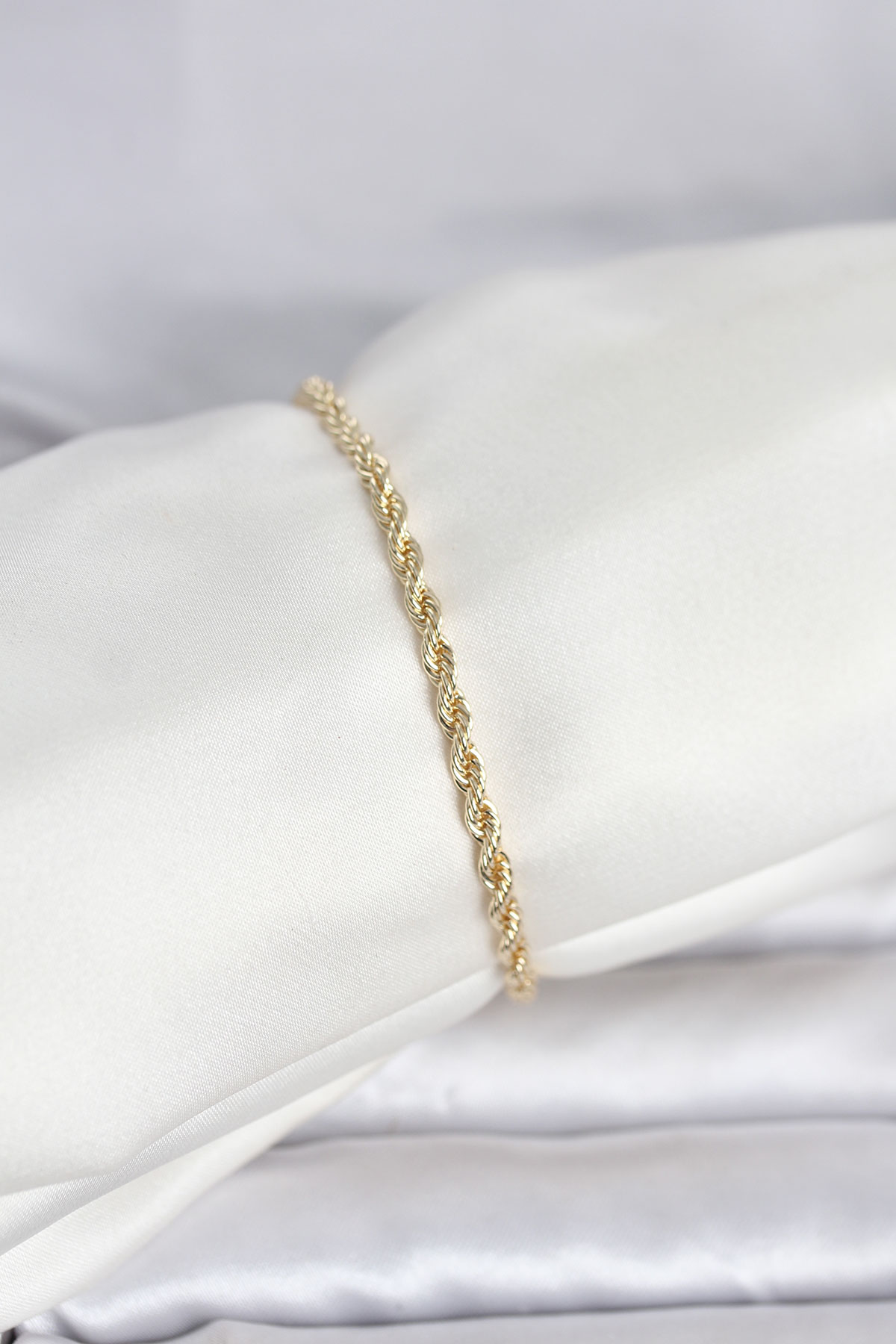 CM 14K Gold Renk Burgu Model Kadın Bileklik 5886 1 CM 14K Gold Renk Burgu Model Kadın Bileklik 5886