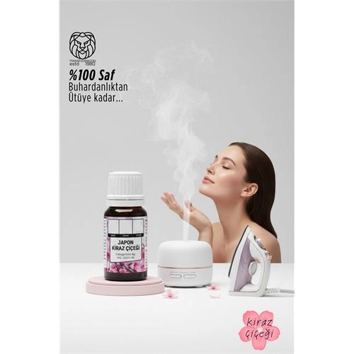 %100 Saf Japon Kiraz Çiçeği Esansı - Ütü, Buhardanlık ve Koku Makineleri İçin 10 ml
