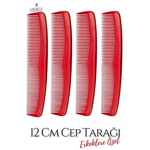 12 Cm Erkek Cep Tarağı 4 ADET 718894