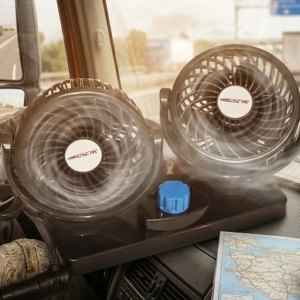 12V Oto Fan Çakmaklık Girişli Ayarlanabilir Başlıklı Araç Vantilatörü