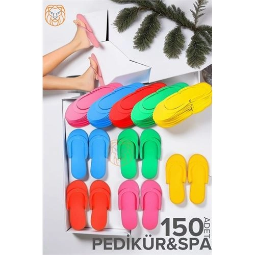 150 Çift Tek Kullanımlık Spa & Otel Terliği – Pedikür Terliği , Pedikür ve Masaj İçin İdeal 719699