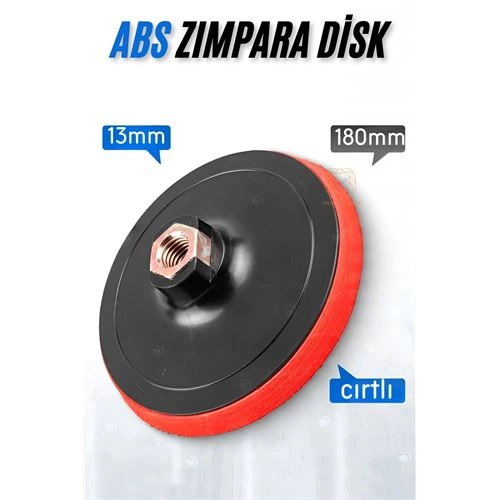 180 mm Cırtlı Zımpara Disk Pasta Cila Sünger Tabanı 721678