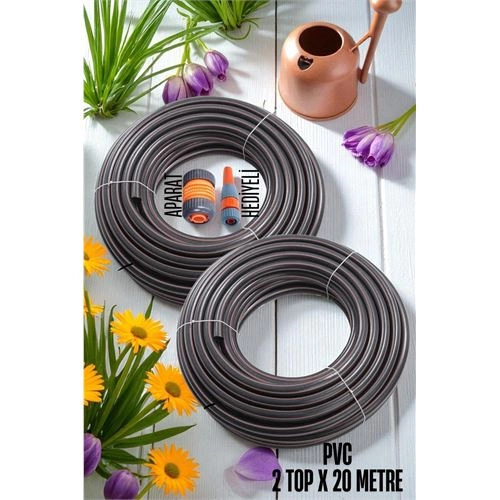 2 Top 20 Metre Bahçe Hortumu Sulama Aparatı Set 721899