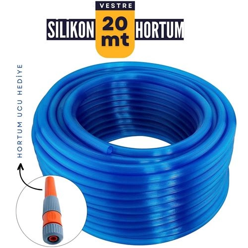 20 Metre Silikonlu Bahçe Hortumu Sulama Aparatı HEDİYELİ 712342