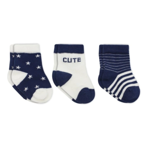 3'Lü Penye Cute Stars Soket Çorap BS10115 Lacivert