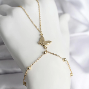 316L Çelik Gold Renk Kelebek Model Kadın Şahmeran