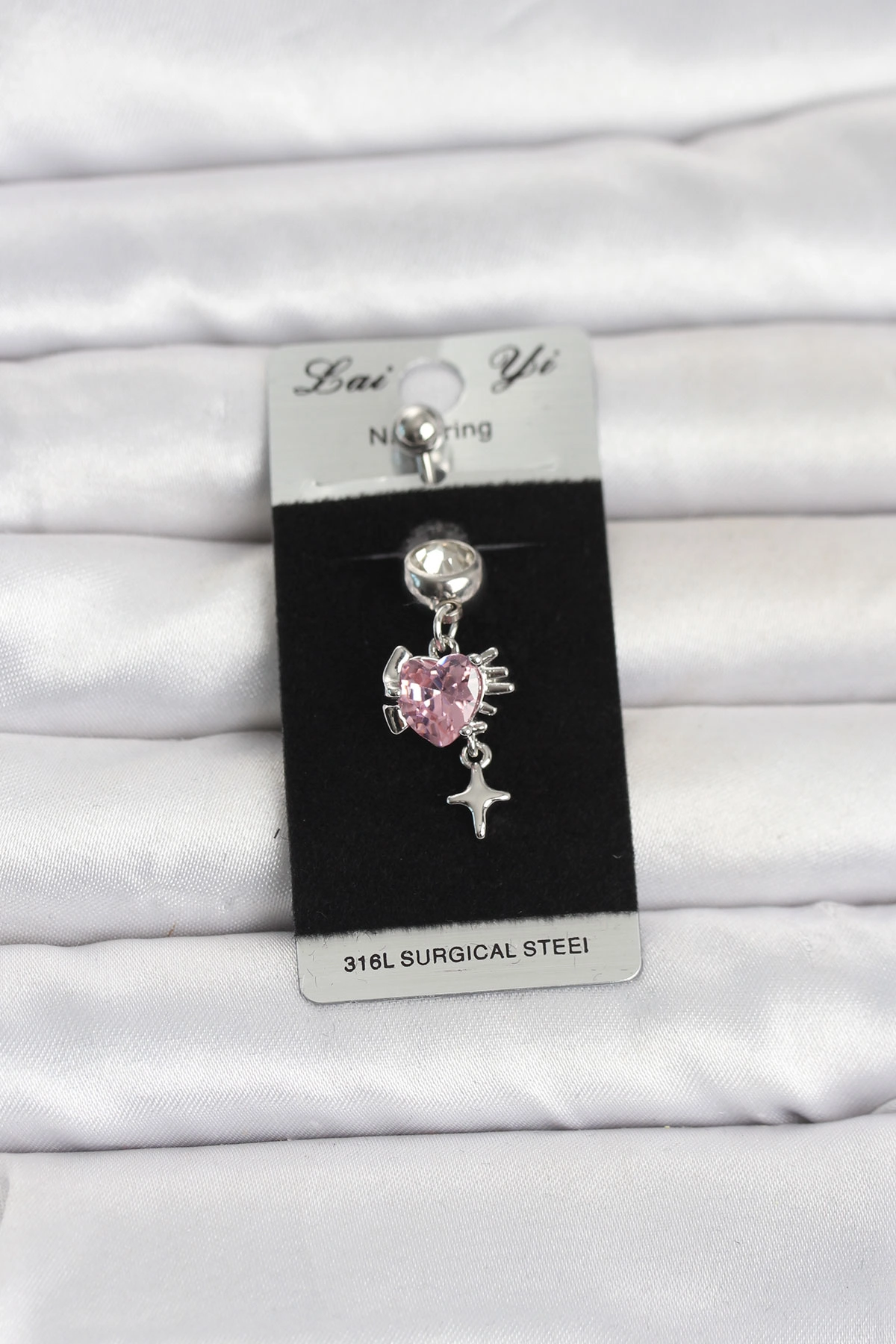 316L Cerrahi Çelik Pembe Zirkon Taşlı Model Göbek Piercing 1 316L Cerrahi Çelik Pembe Zirkon Taşlı Model Göbek Piercing