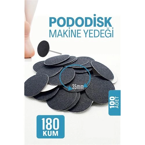 35 mm Pododisk - Nasır Sökücü Pedikür Makinesi Yedek Pedler 100 ADET 722074