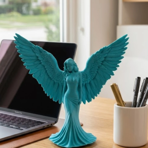 3D Turkuaz Melek İnsan Biblo  Estetik Dekoratif Obje