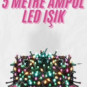 5 Metre Ampul LED Işık Renkli RGB Çok Renkli Led Aydınlatma