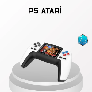 520 Klasik Oyunlu P5™ ControllerView Retro Konsol – Şarjlı,  Ergonomik Tasarım