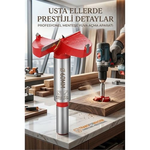 60 MM Ahşap Menteşe Yuvar Teri Açma Ahşap Delme Matkap Ucu 1 cm Şaft 722979