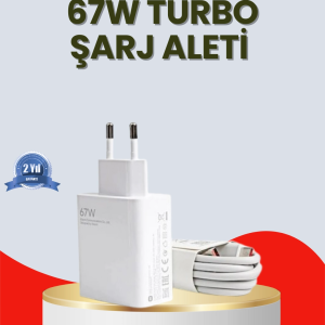 67 Watt Ultra Hızlı Şarj Adaptörü  Redmi 9 10 12C Uyumlu