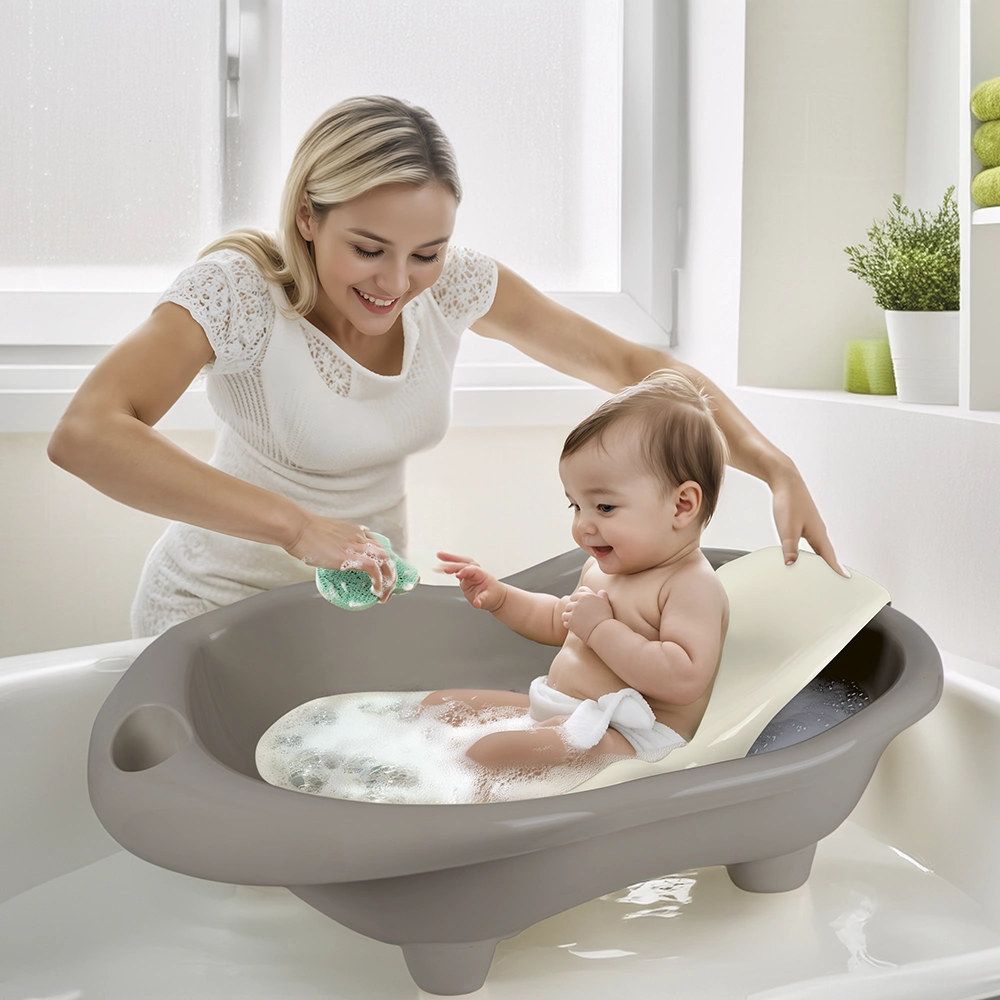 7270 HİPPO OYUNCAK BEBEK YIKAMA KÜVETİ VE DESTEĞİ STONE GRİ