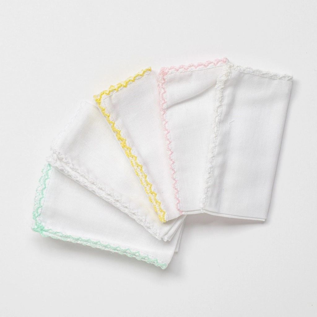 AC24447 Basic 5'Li Bebek Ağız Mendili 25x25 cm Pink