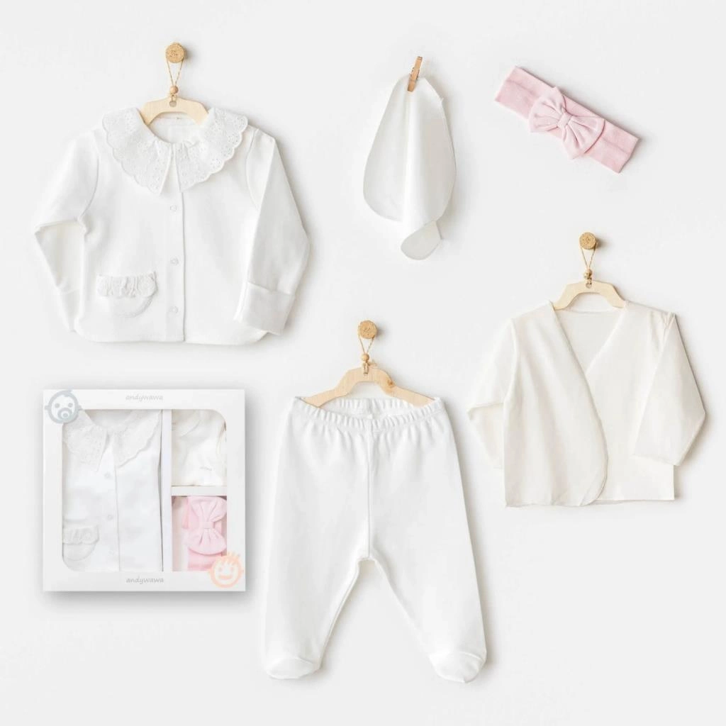 AC25650 Cuddly Bunny Bear 5'Li Hastane Çıkışı Ecru Pink