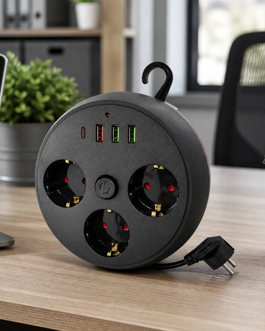 Akım Korumalı Çoklu Priz 3 Priz 3 USB 1 Type C 2 Metre Kablo Güvenli Şarj 1 Akım Korumalı Çoklu Priz 3 Priz 3 USB 1 Type C 2 Metre Kablo Güvenli Şarj
