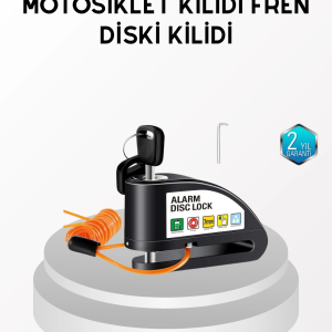 Anti Hırsızlık 110 dB Alarm Disk Fren Kilidi Suya Dayanıklı Çelik Güvenlik Kilidi