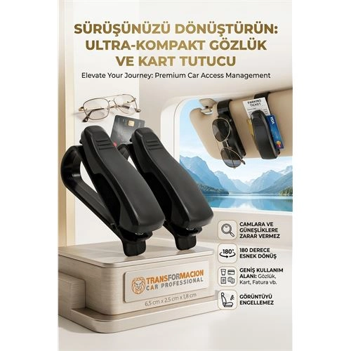 Araç Gözlük Tutucu Güneşliğe Uygun Mini 2 ADET 721257