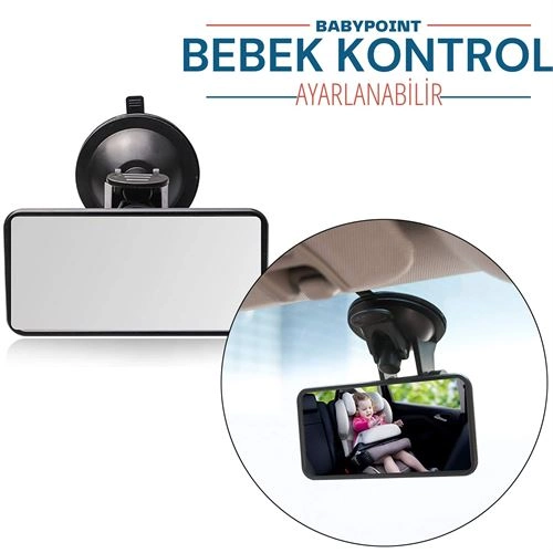 BABYPOINT Ayarlanabilir Bebek Araç Aynası – Güvenli Sürüş İçin Geniş Görüş 428863
