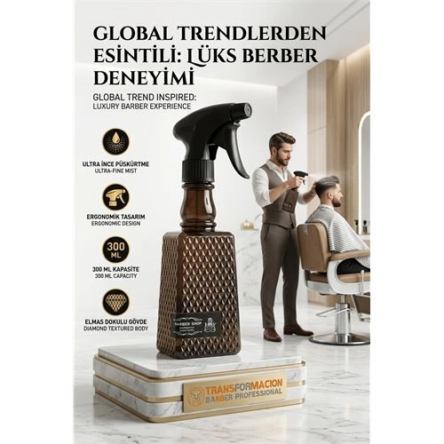 Berber Kuaför Su Spreyi Şişesi Profesyonel Saç Fısfısı 300 ML 723017