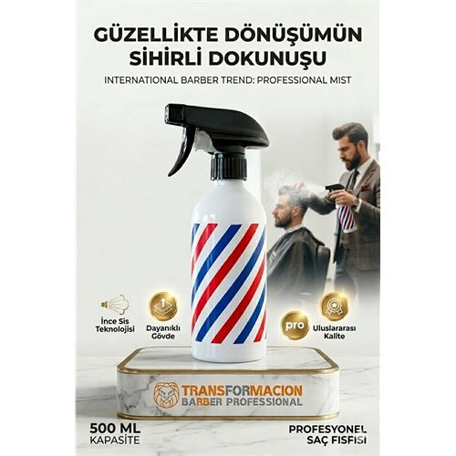 Berber Kuaför Su Spreyi Şişesi Profesyonel Saç Fısfısı 500 ML 723018