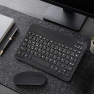 Bluetooth Klavye Mouse Seti Taşınabilir Wireless Bilgisayar Aksesuarı