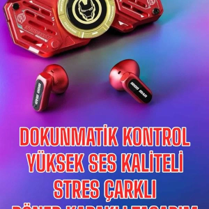 Bluetooth Kulaklık Stres Çarklı Döndürülebilir Uzun Şarj Süreli  Kulaklığı