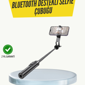 Bluetooth Selfie Çubuğu –  Katlanabilir, Uzaktan Kumandalı