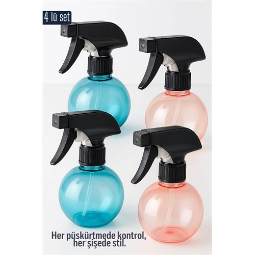 Boş Sprey Şişe 4 x 250 ml 4 ADET 250 ml Renkli Sprey Şişe – 4’lü Çok Amaçlı Set 718729