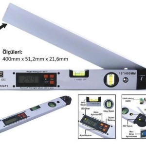 Bts 12471 Dijital Açı Ölçerli Su Terazisi 40 cm