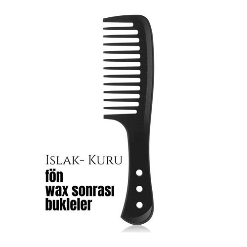 Bukleli Saç Fön Wax Sonrası Tarak Karbon Nano Absolute Professional 720622