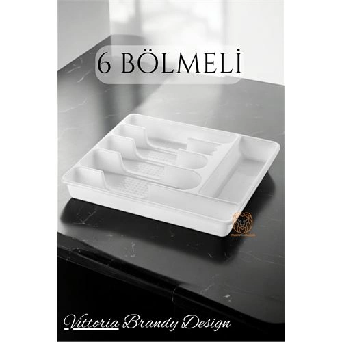 Çekmece İçi Kaşıklık Kepçelik 6 Gözlü BEYAZ 720906