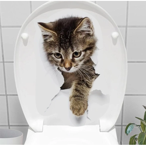Decohandy Klozet Etiketi Stray Cat 1 Decohandy Klozet Etiketi Stray Cat