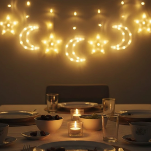 Dekoratif Büyük Ay Yıldız Ramazan Led Işık