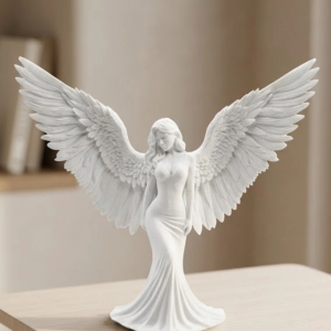 Dekoratif Melek İnsan Figürlü 3D Heykel Biblo Modern Ev Dekoru