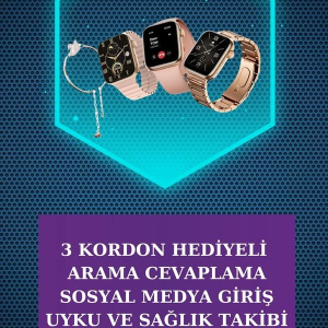 Dijital Göstergeli Powerbank Bluetooth Kulaklık ve Yeni Nesil Amoled Ekran Akıllı Saat