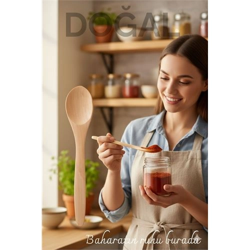 Doğal Gürgen Baharat Kaşığı – 13 cm, Mini Boy, Şık ve Pratik Mutfak Yardımcısı 722256