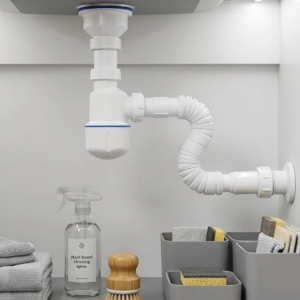Esnek Gider Sifonu Lavabo İçin Koku Önleyici Tıkanma Karşıtı Bağlantı Seti