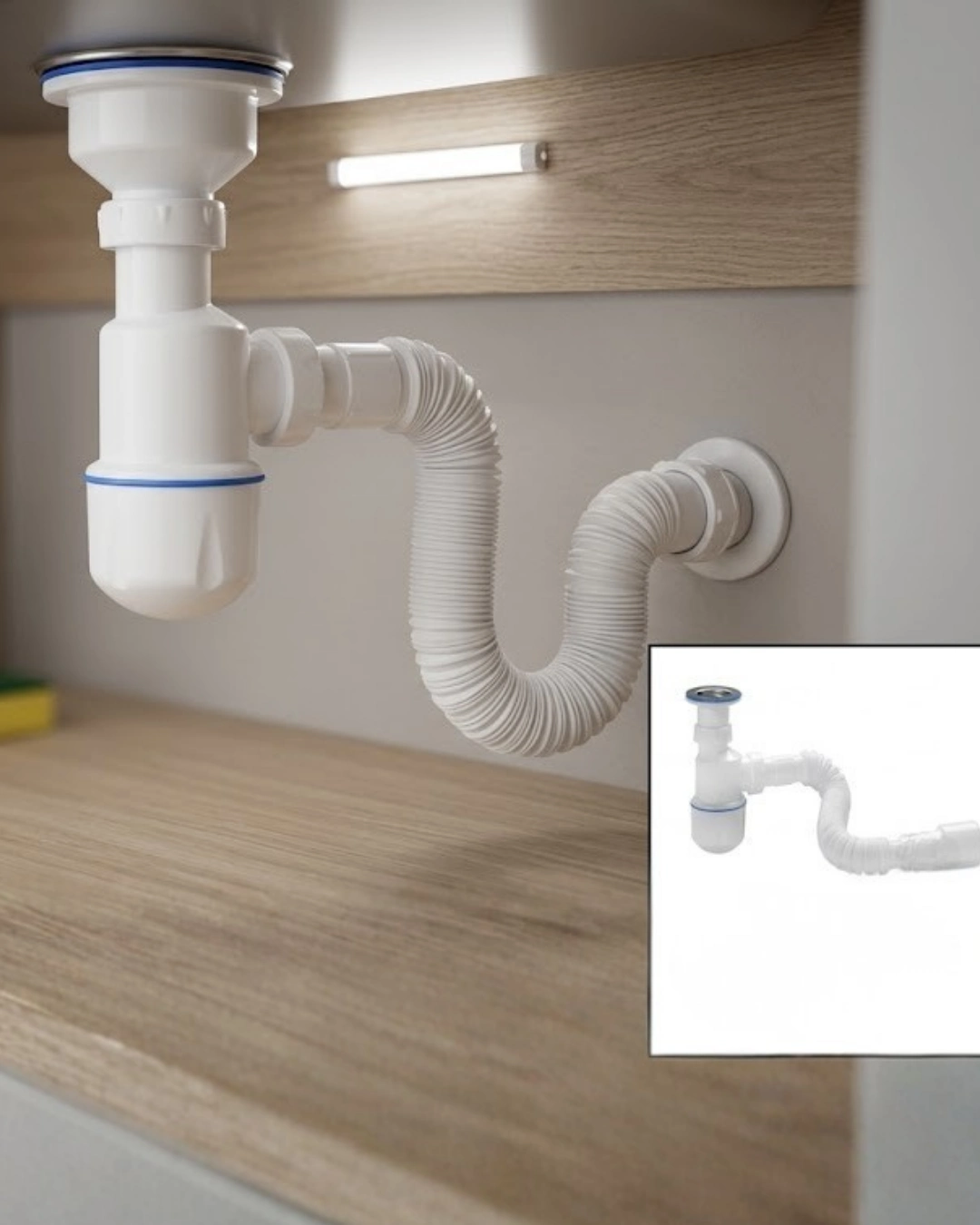 Esnek Lavabo Sifonu Gider Borusu Koku Önleyici Sızdırmaz Bağlantılı Pratik Montaj 1 Esnek Lavabo Sifonu Gider Borusu Koku Önleyici Sızdırmaz Bağlantılı Pratik Montaj
