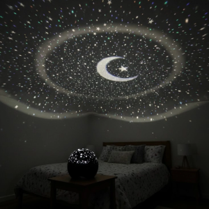 Fişli Yıldız Projektör Gece Lambası Müzikli