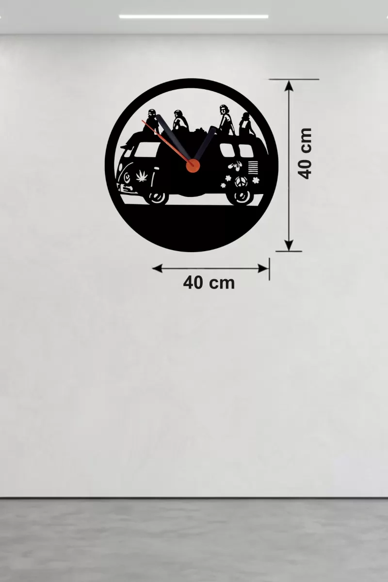 Fitness Motivasyon Tasarım Ahşap Duvar Saati - 40x40 cm Sporcu Hediyesi