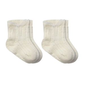 Fiyonklu Penye Soket Çorap 2li 10150 Naturel