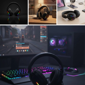Gaming Headset Kablosuz Bluetooth 40MM Sürücülü Mikrofonlu  Kulaklığı