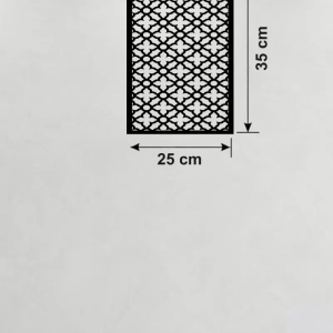 Geometrik Kafes Desenli Ahşap Duvar Tablosu - 25x35 cm Lazer Kesim Dekoratif Pano