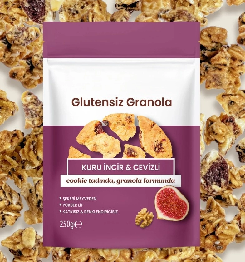 Glutensiz Granola Kuru İncir ve Cevizli 250 Gr