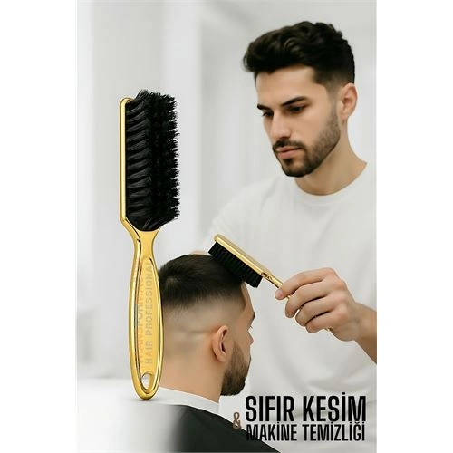 Gold Fade Fırça – Berberler İçin Sıfır Kesim ve Makine Temizleme Fırçası 722304