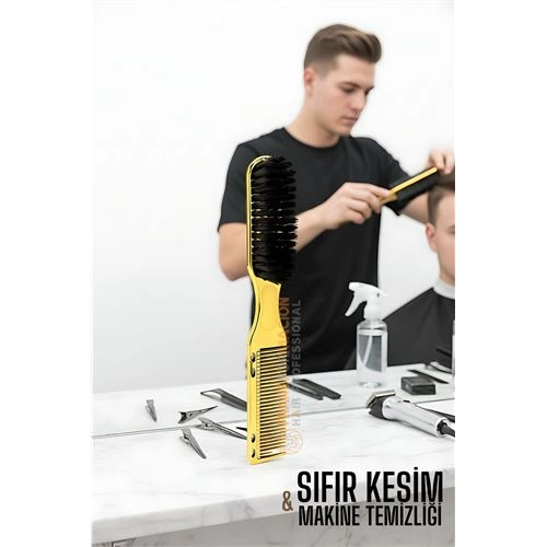 Gold Fade Fırça – Berberler İçin Sıfır Kesim ve Makine Temizleme Fırçası 722305