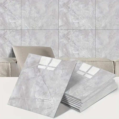 Gri Mermer Desen Duvar Sticker (30x30)