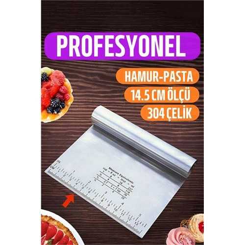 Hamur Kesici Spatula Profesyonel 304 Paslanmaz Çelik 721183